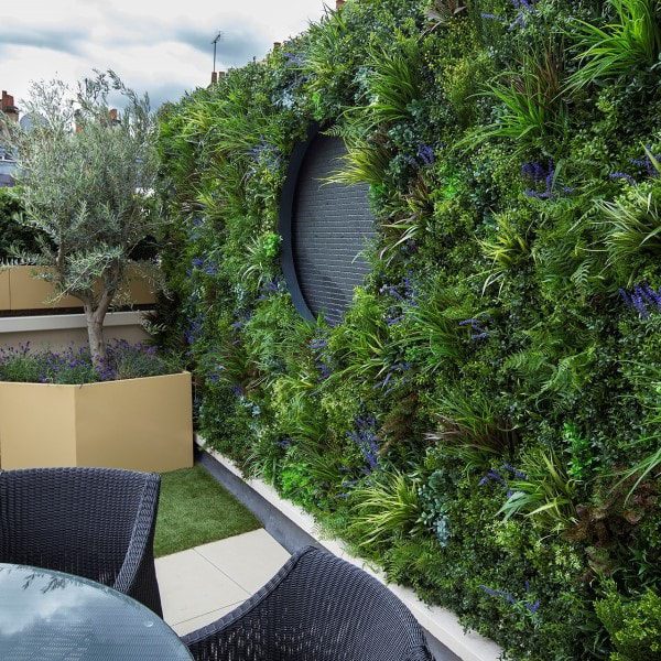 Outdoor living wall with lavender in Chester