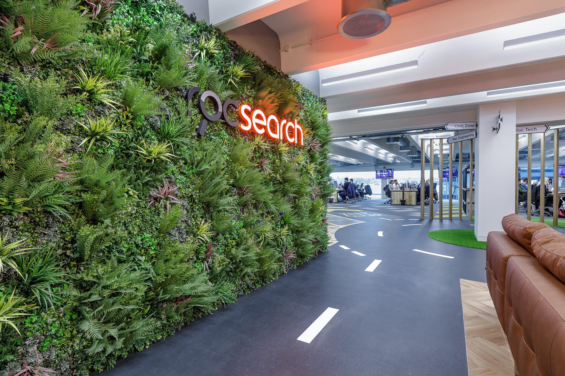 Roc search office artificial living wall