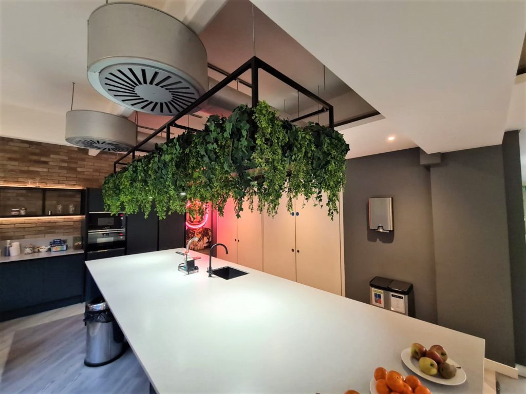 Replica ivy trailing plant installation for a London office