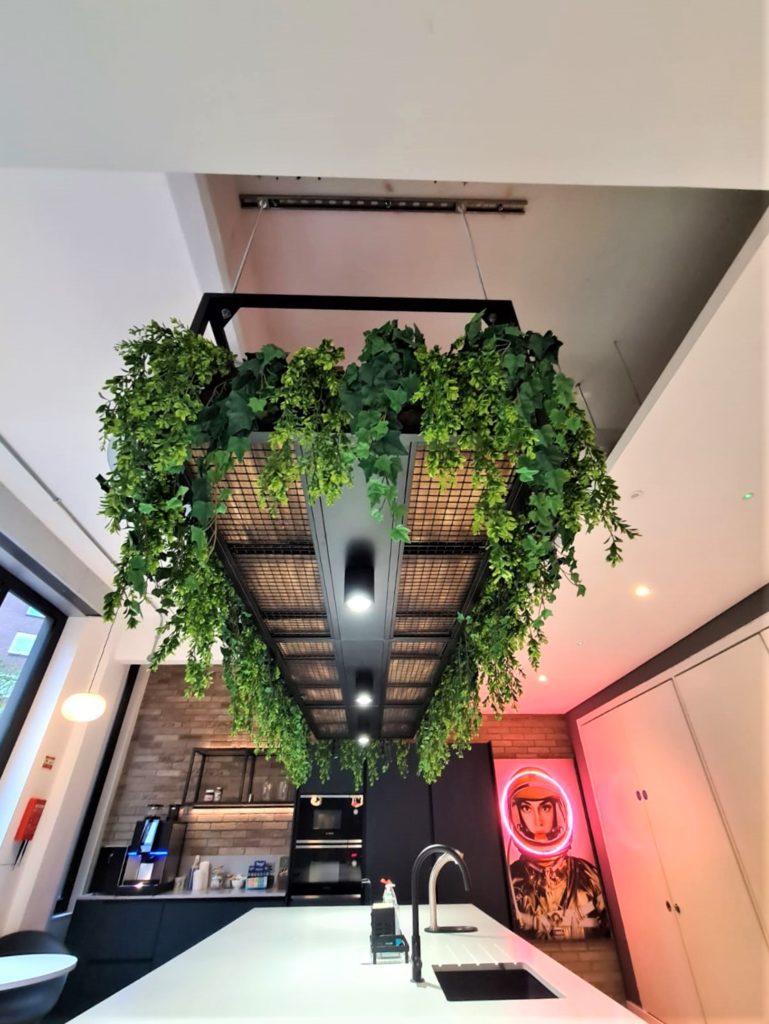 Artificial ivy installation for a London office