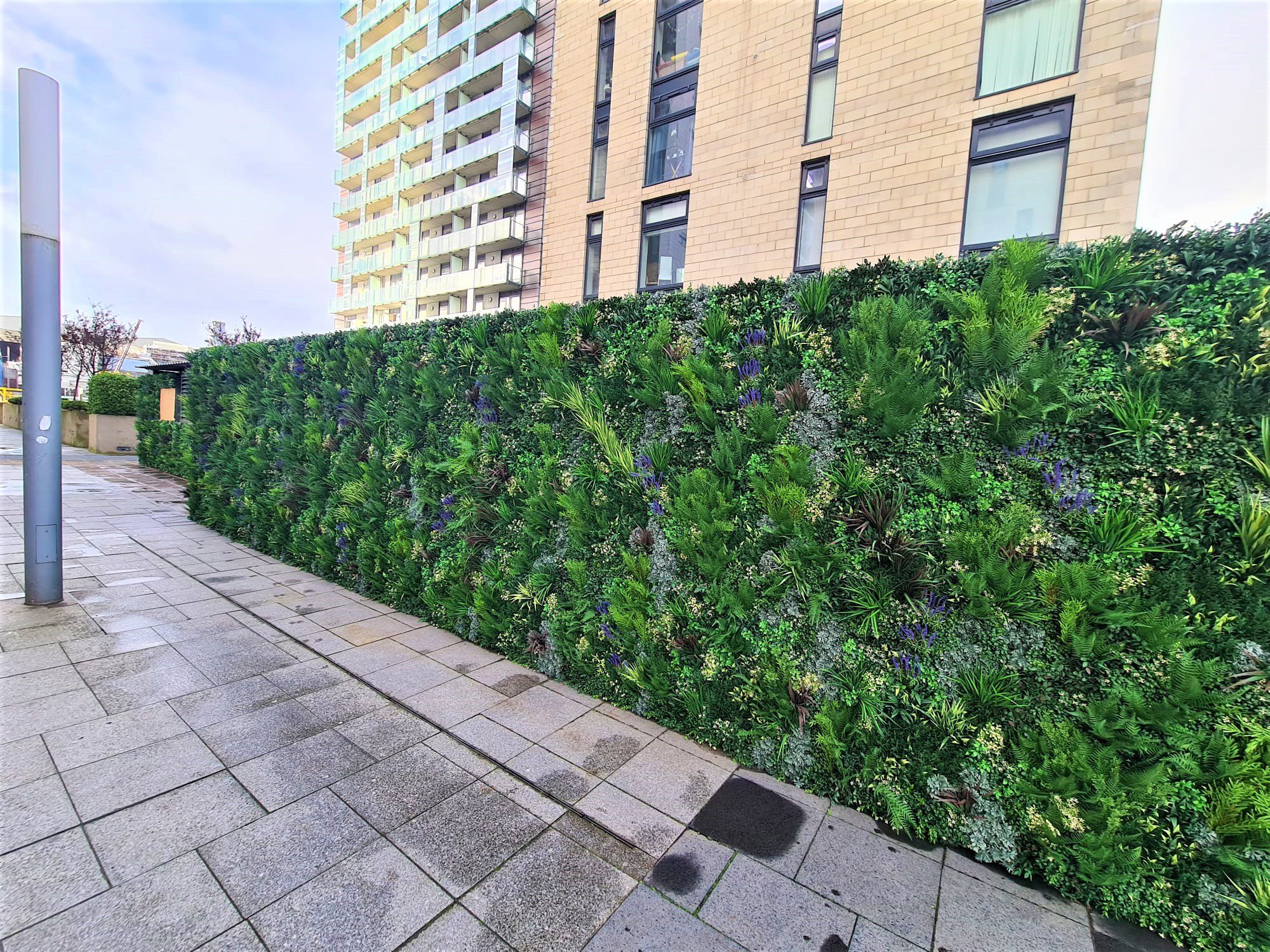 Artificial Living Wall Installation in Glasgow, Scotland