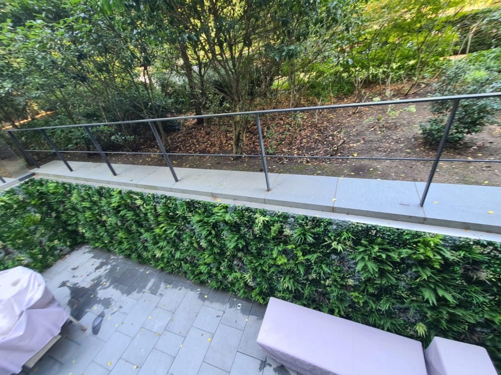 Artificial Green Wall seen from a Hyde Park Property balcony