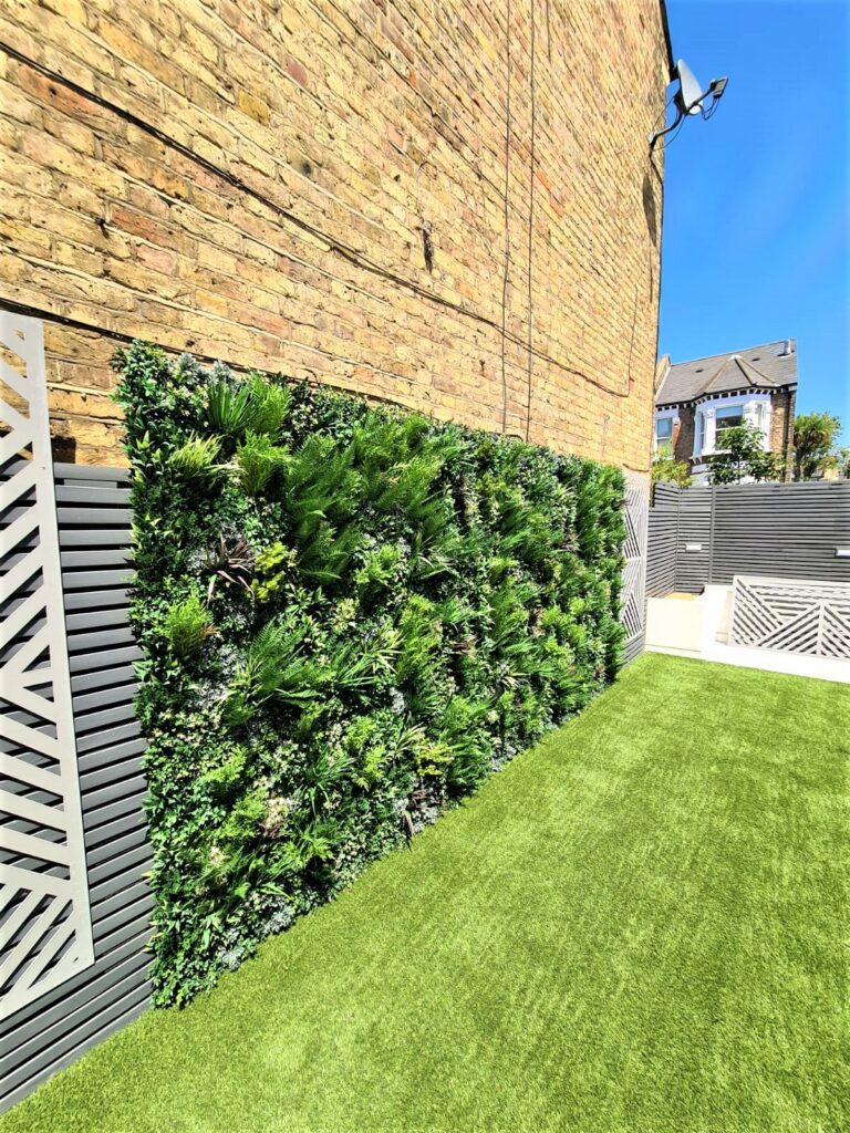 A garden plant wall installation in Hampstead