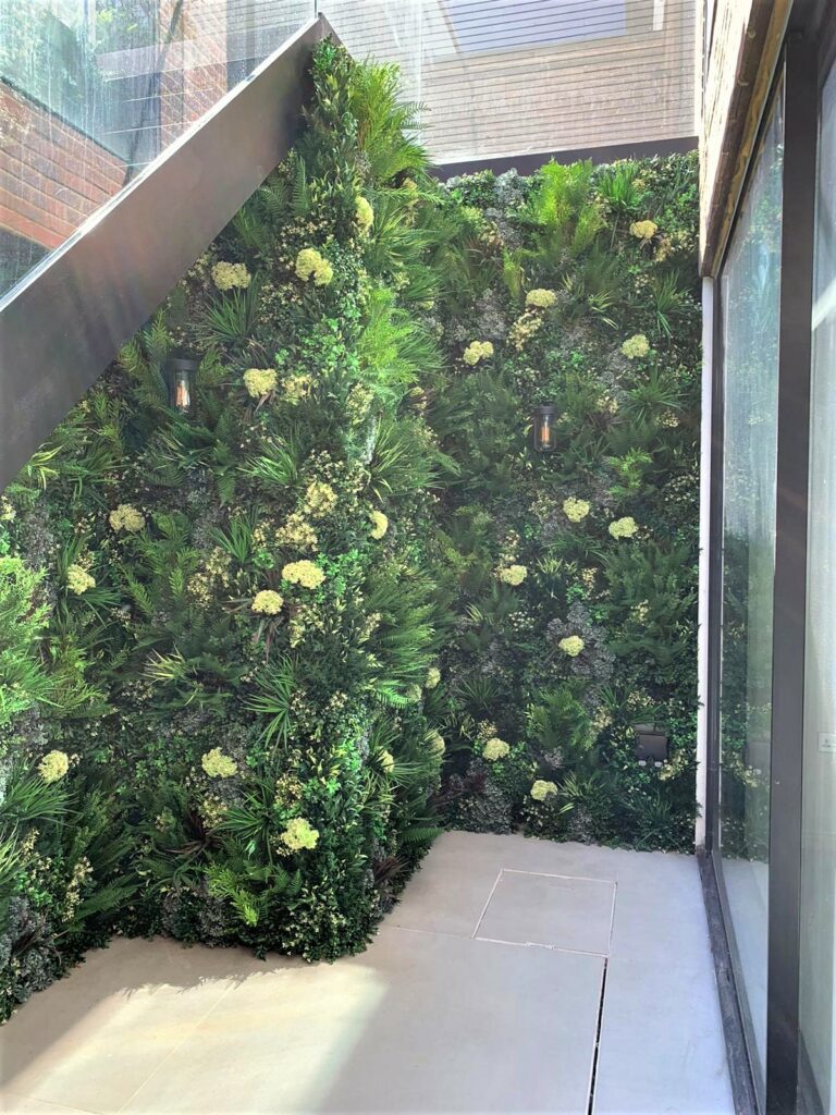 An Artificial Green Wall Installation in a Basement in South West London