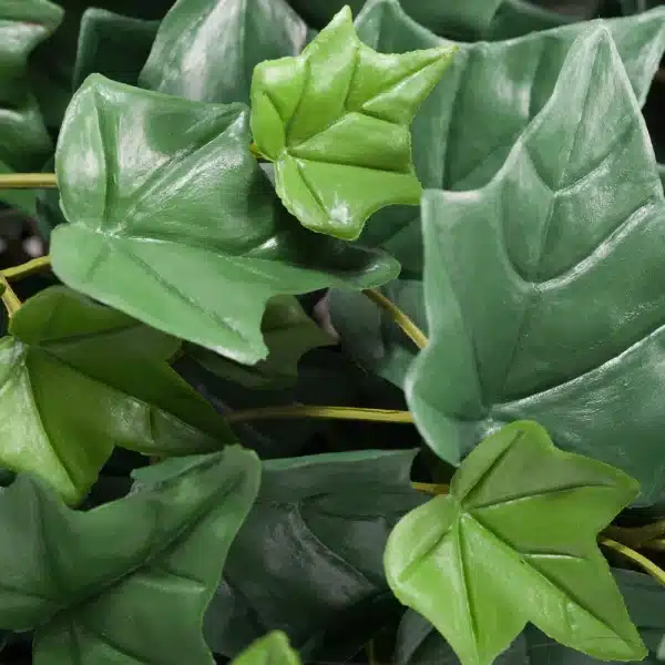 close up of an artificial ivy plant