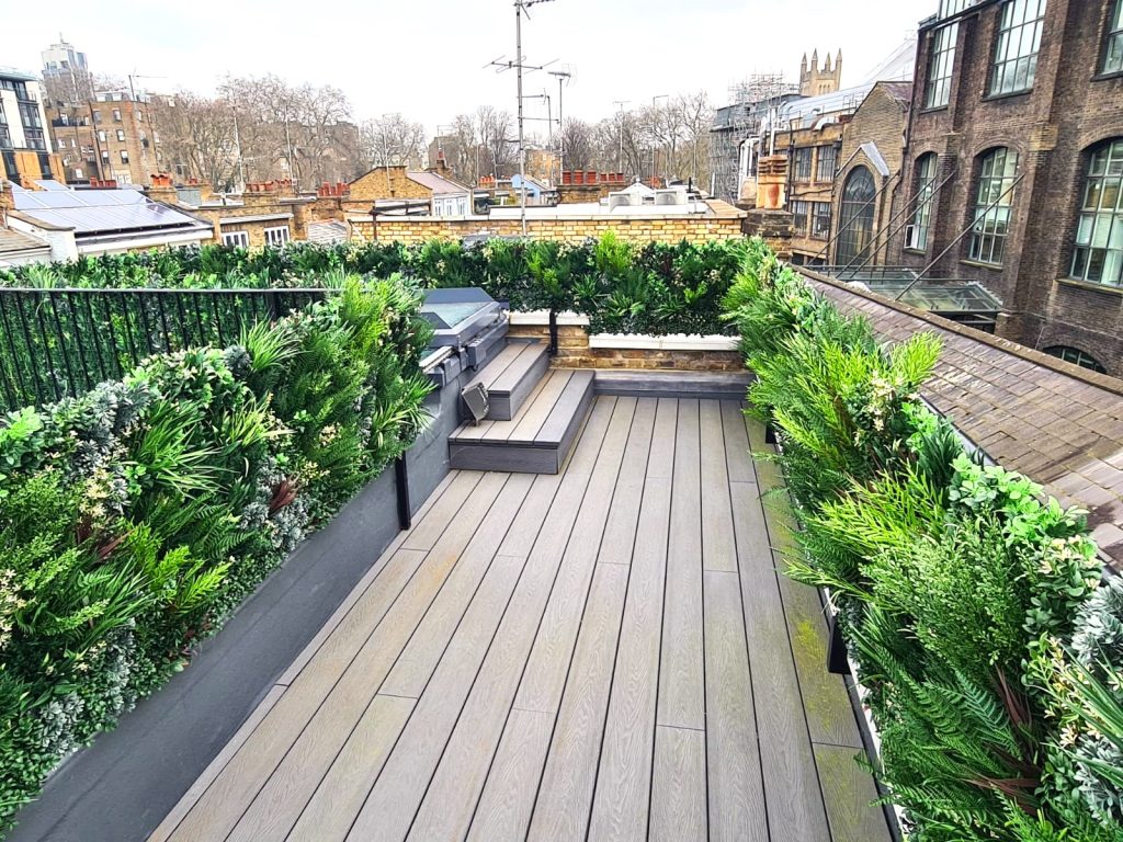 Artificial Green Wall Panel Installation on a Kensington Roof Terrace